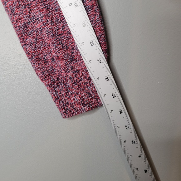 Loft Mock Neck Sweater Womens Size M Fuchsia Red Pullover 100 Cotton Cozy Layers - Picture 6 of 8